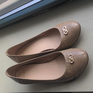 Nude Cole haan wedge pump